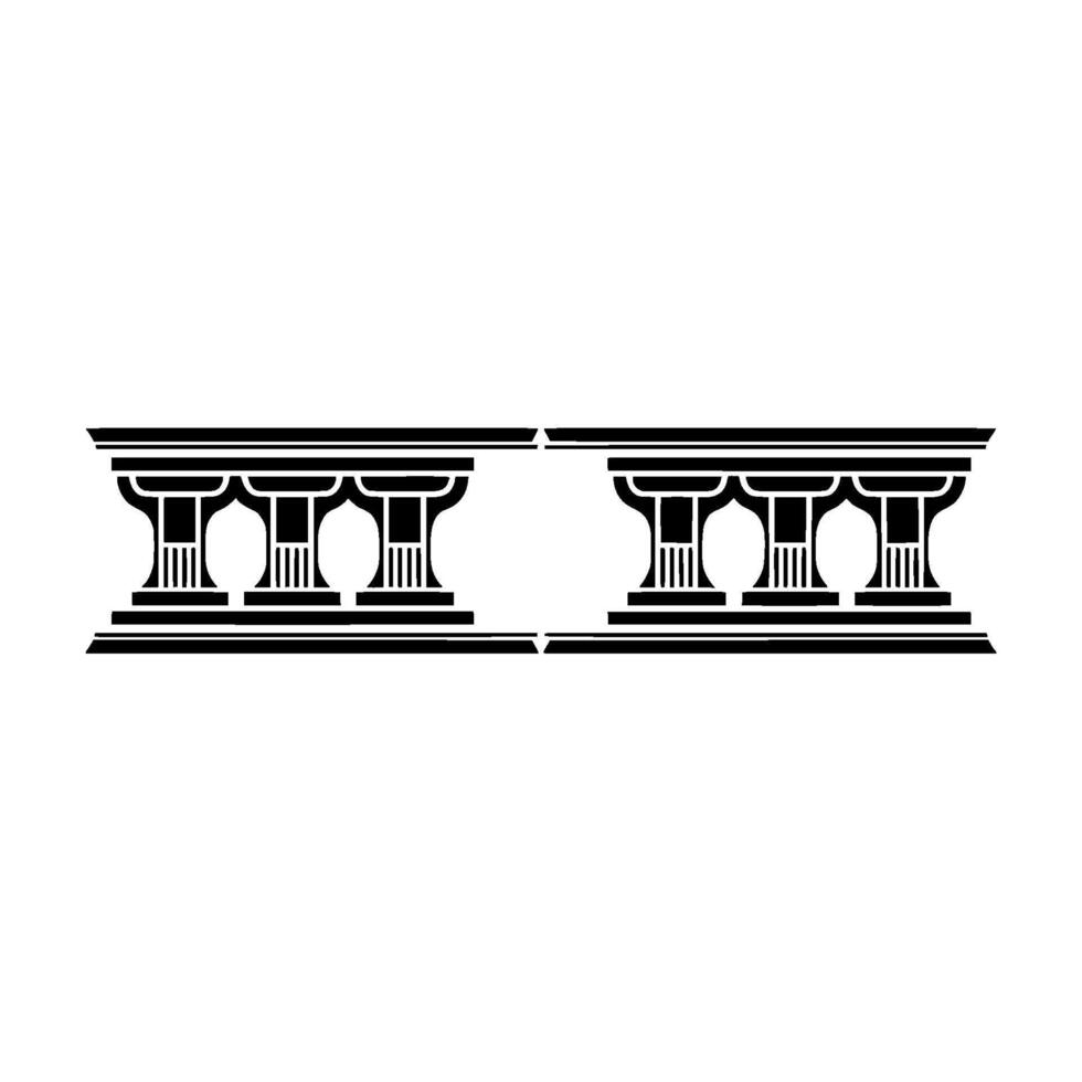 Geometric Temple Border, Classic , Minimalist Aesthetic vector