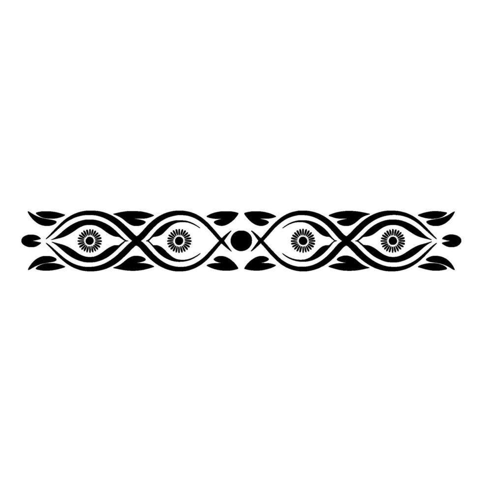 Elegant Black Ornamental Border, Vintage Element - Decorative vector