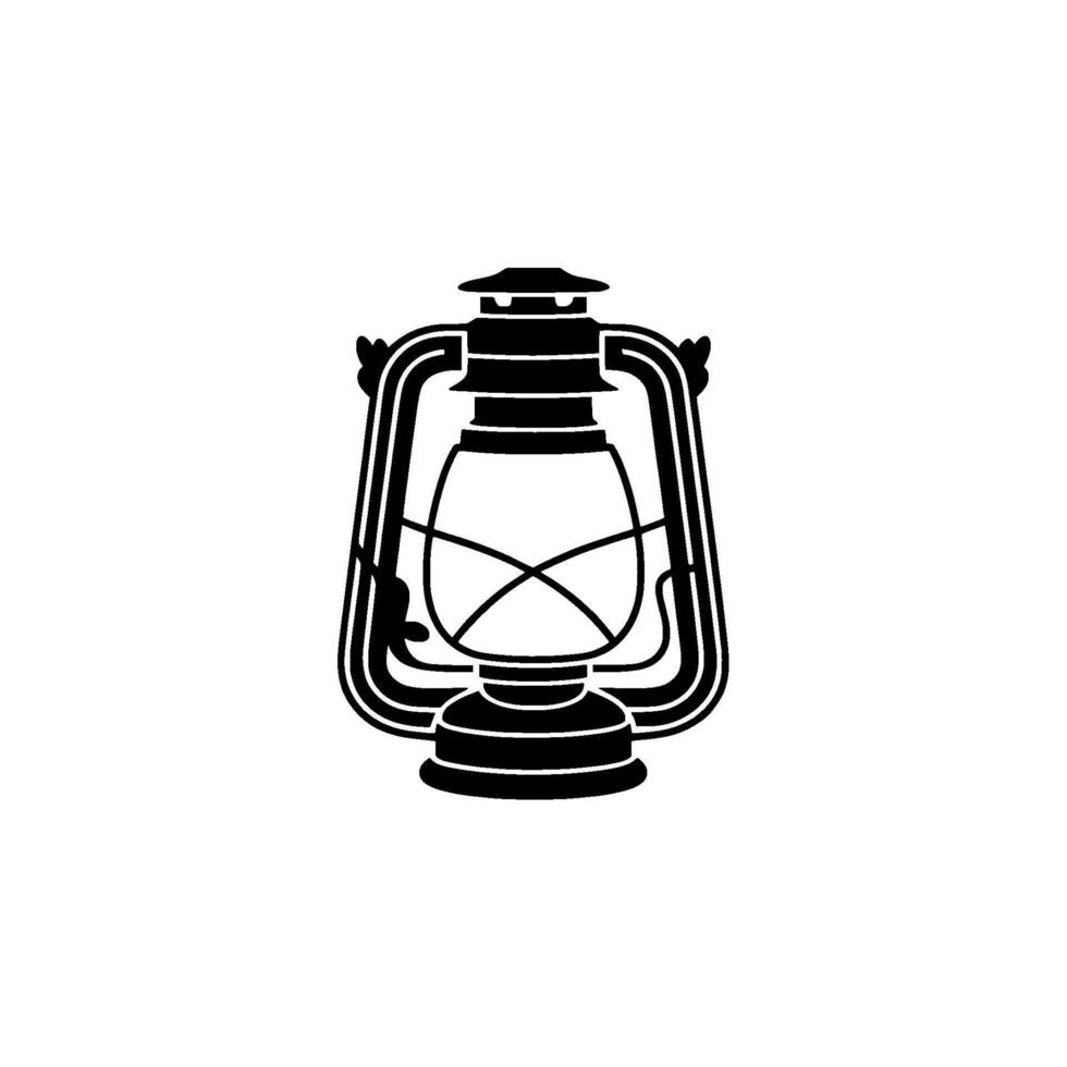 Vintage Lantern Silhouette, Rustic Warmth, Timeless Symbol vector