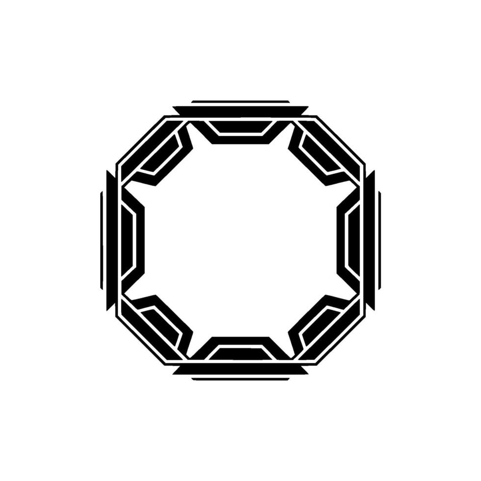 Geometric Octagon Frame, Minimalist , Modern Abstract, Pattern vector