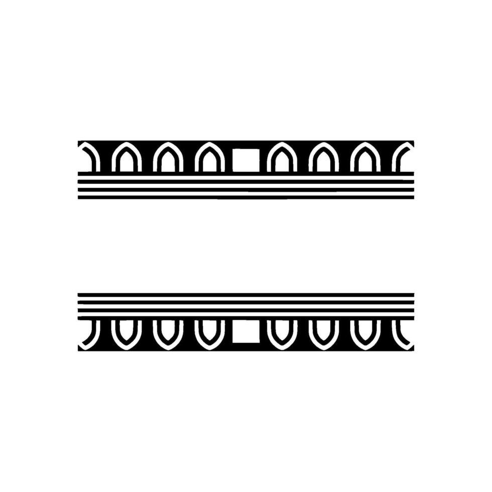 Geometric Deco Border Elements, Minimalist, Line vector