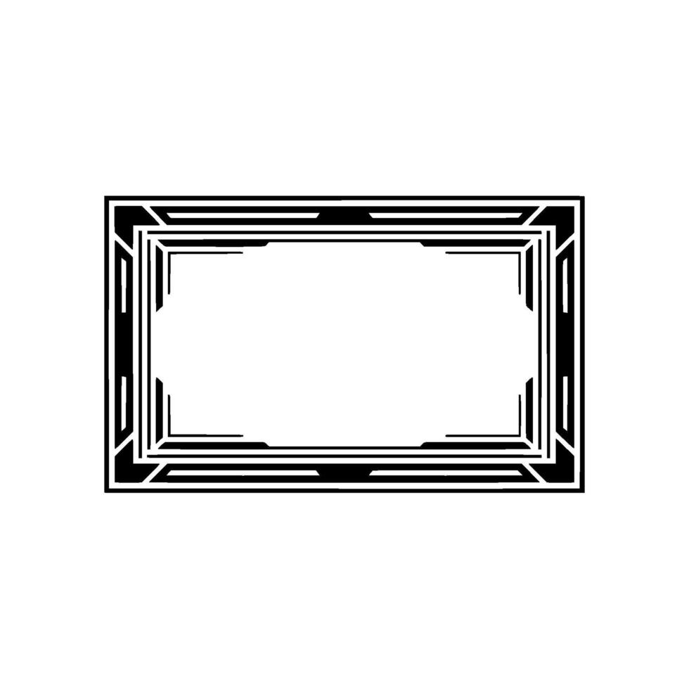 Geometric Deco Frame, Minimalist , Blank Space, Rectangle vector