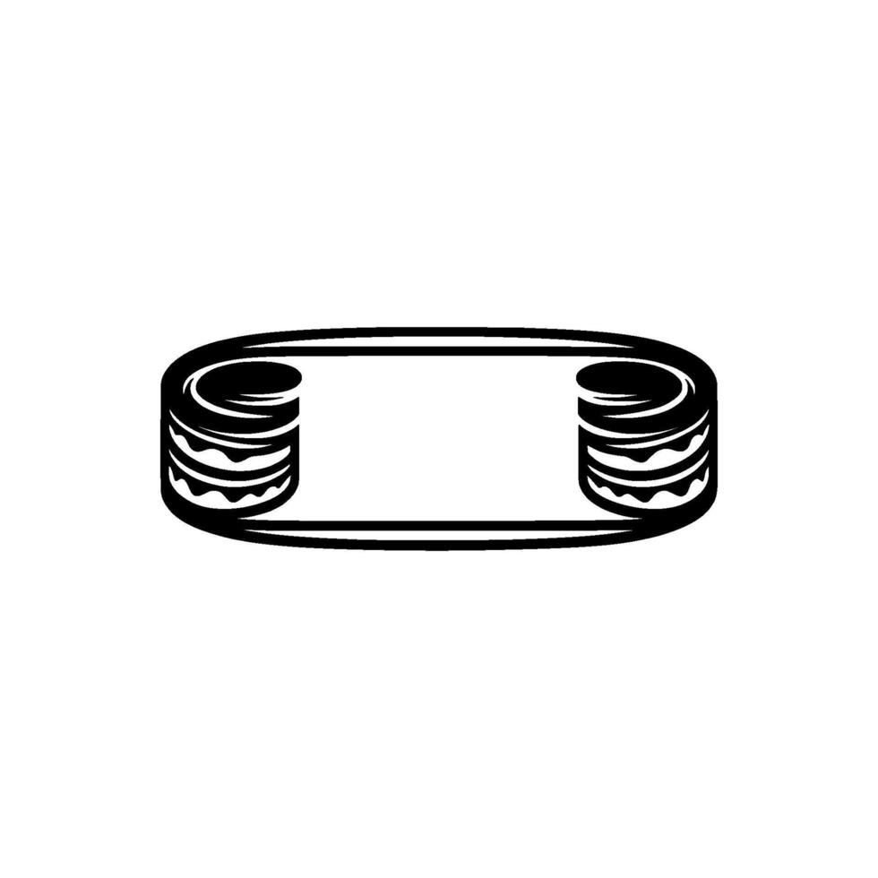 Stylized Ribbon Banner, Minimalist vector