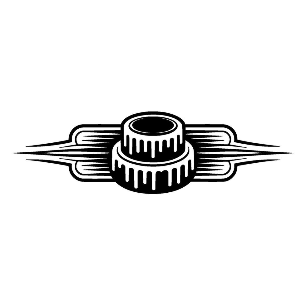 Retro Volumetric Control, Vintage Mechanical vector