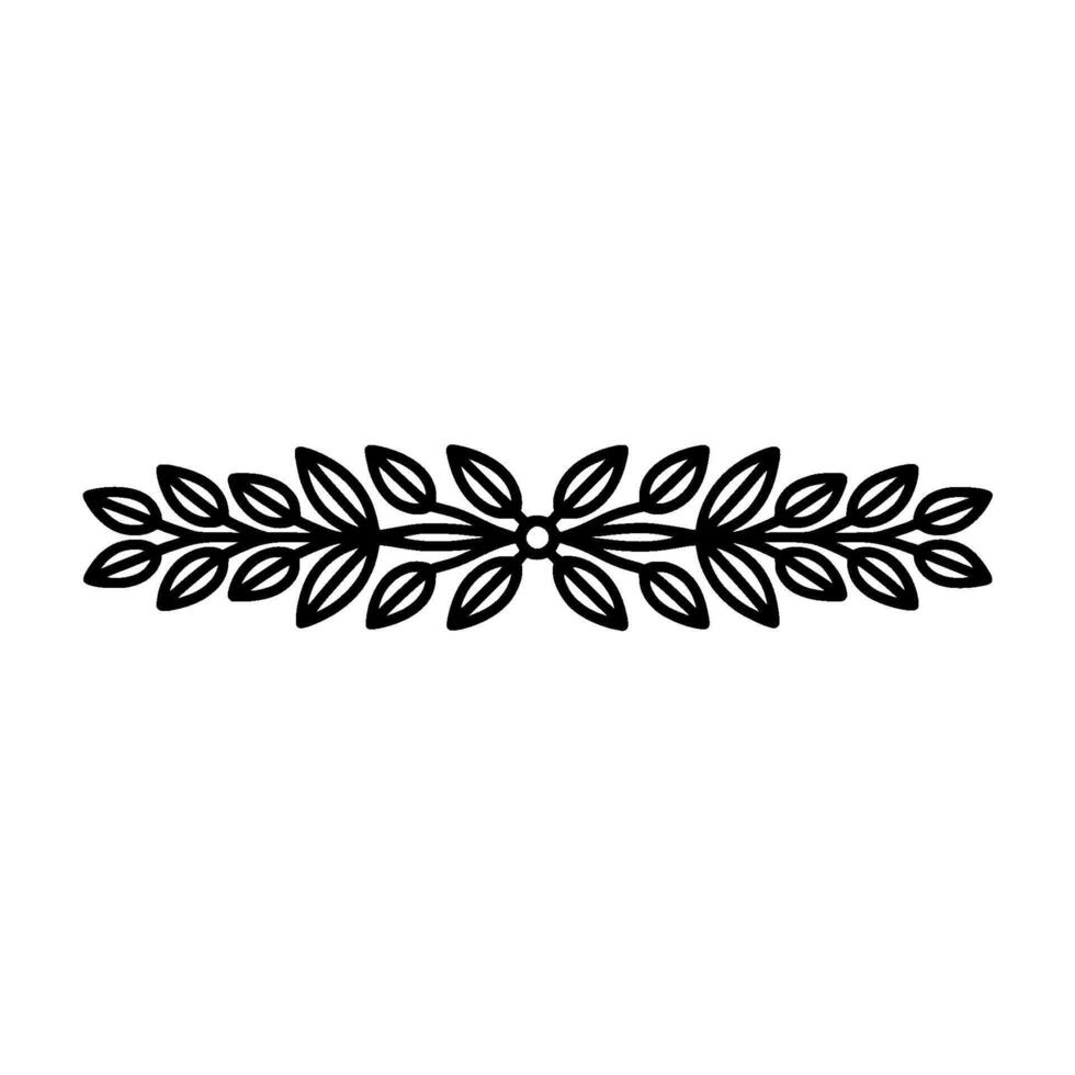 Elegant Botanical Border, Minimalist, Laurel vector