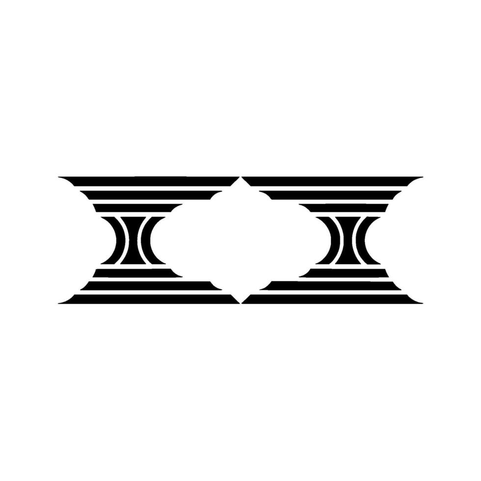 Geometric Balance Stylized Pillars, Minimalist vector