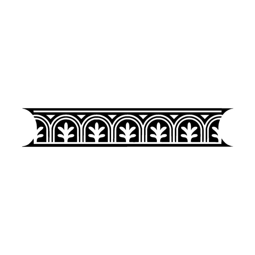 Intricate Medieval Border, Stylized Floral Ornamentation vector