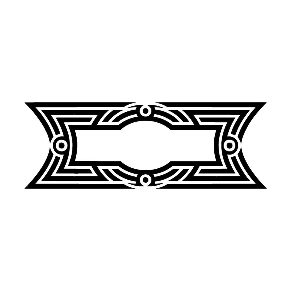 Geometric Deco Border, Vintage Ornamentation, Elegant vector