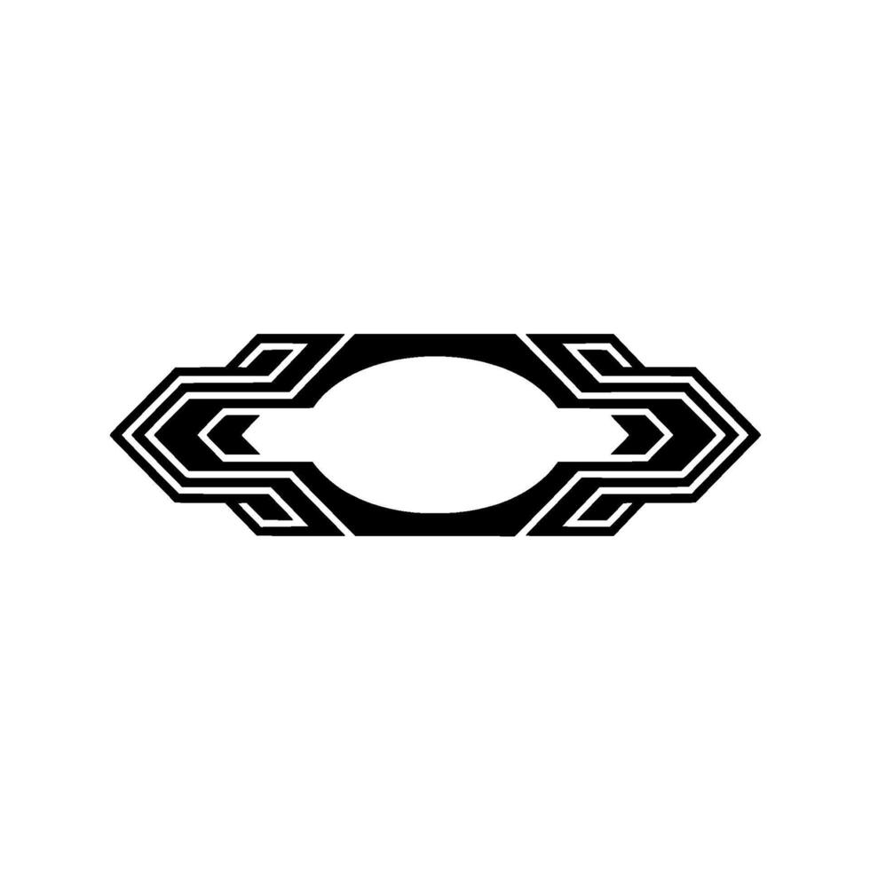 Geometric Deco Ornament, Modern Emblem vector