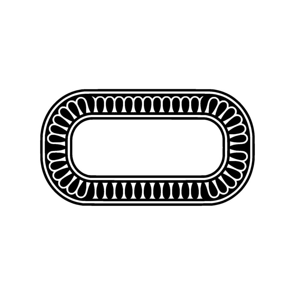 Minimalist Oval Frame, Decorative Border, Elegant vector