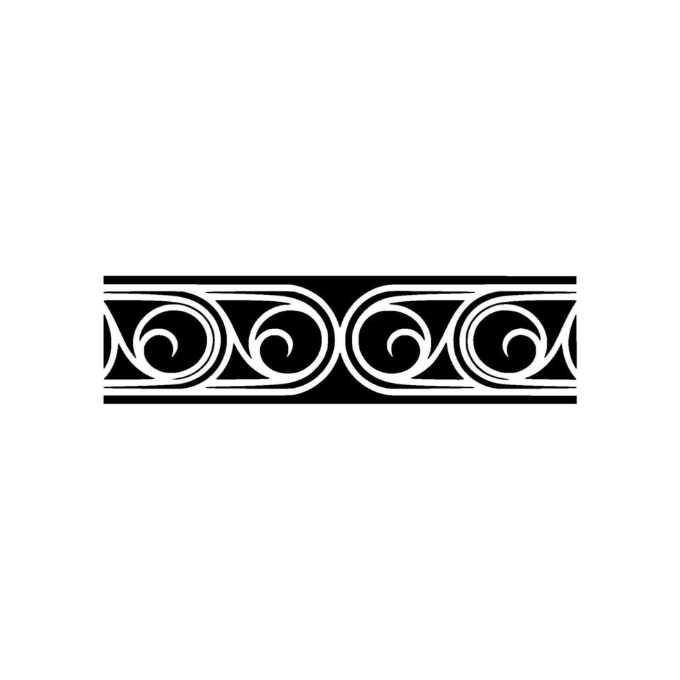 Elegant Swirl Border, Vintage , Minimalist Ornamentation vector