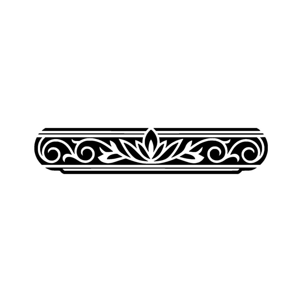Elegant Black Ornamental Border, Vintage, Scrollwork vector