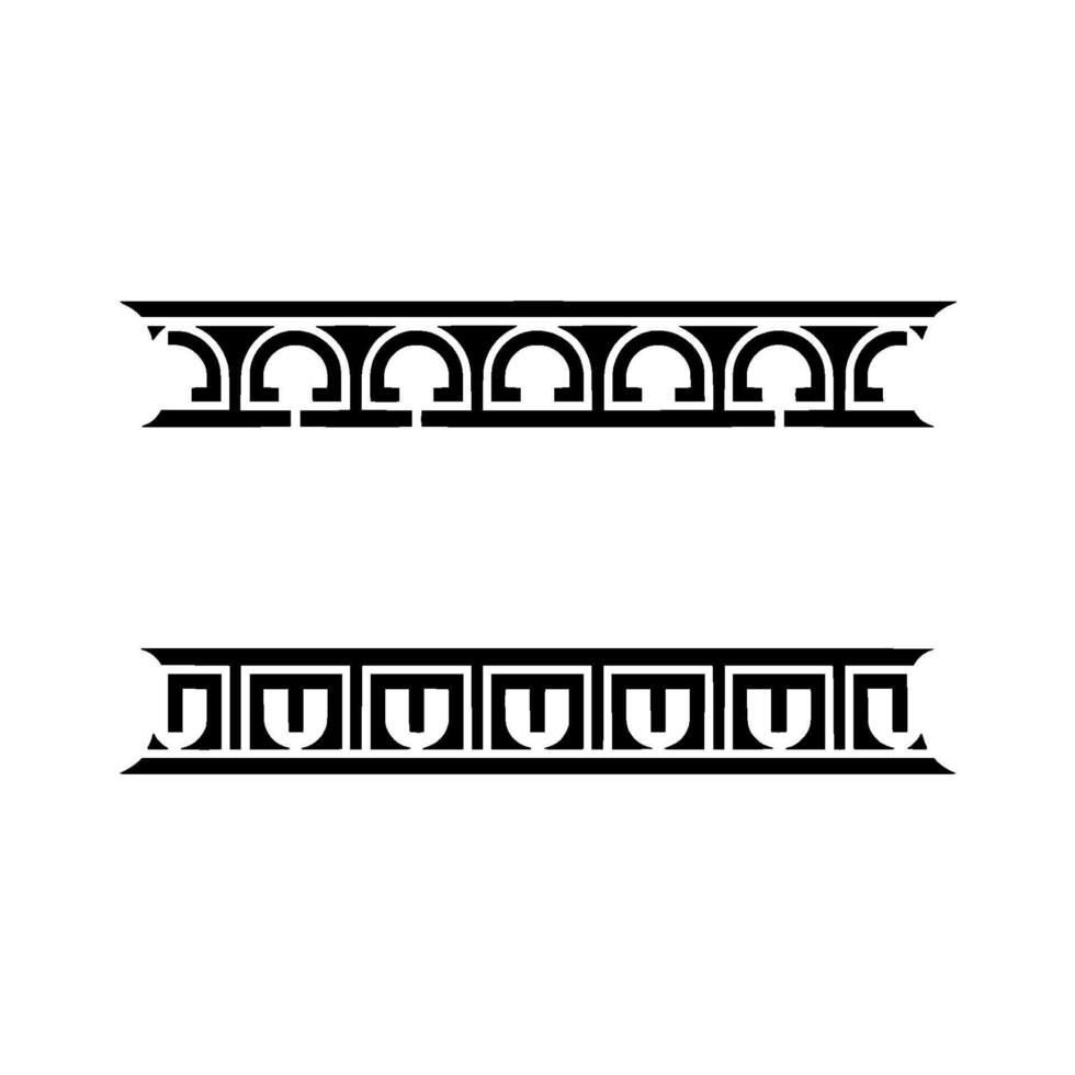 Art Deco Border Elements, Geometric , Minimalist Style vector
