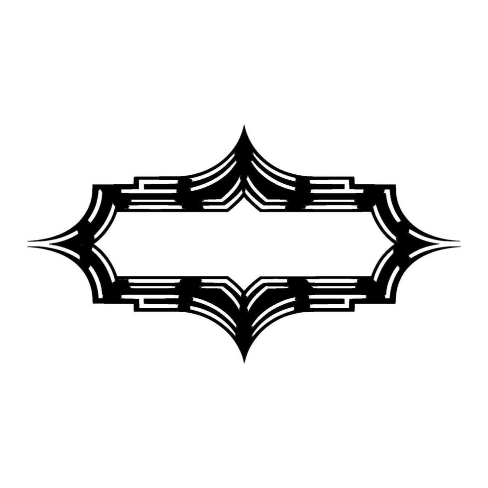 Art Deco Ornament, Elegant Border, Gradient vector