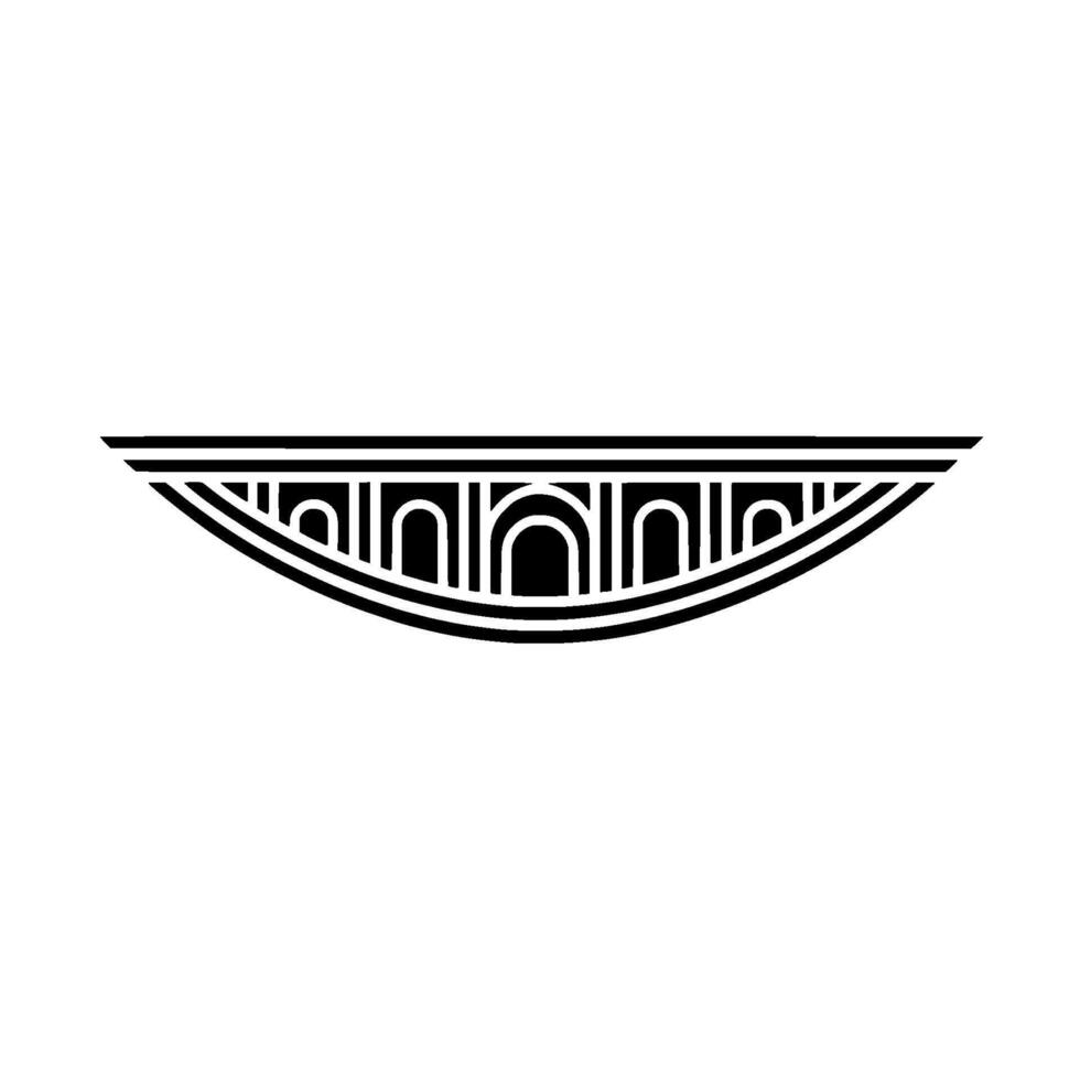Art Deco Wave Geometric Ornamentation, Minimalist vector
