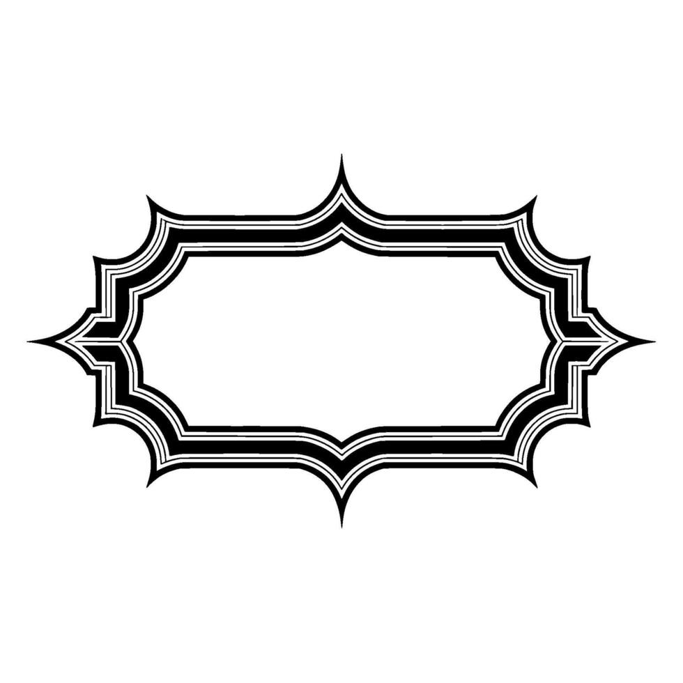 Intricate Black Frame, Elegant Border, Decorative Outline vector