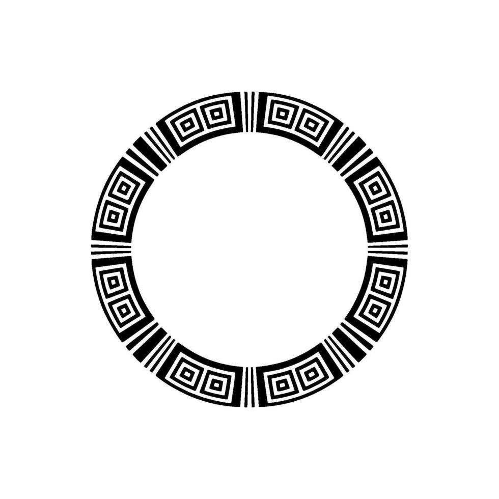 Geometric Circle Border, Ancient Motif, Minimalist vector