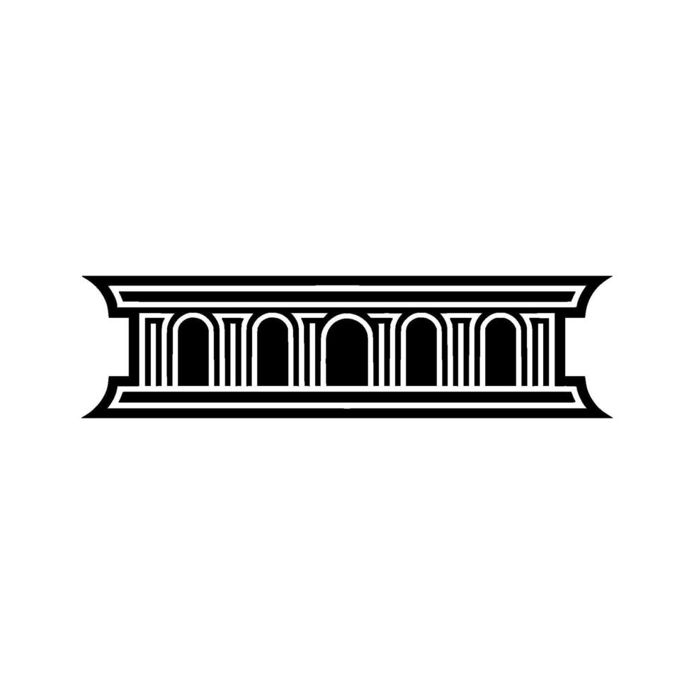 Art Deco Column Emblem, Geometric Luxury vector