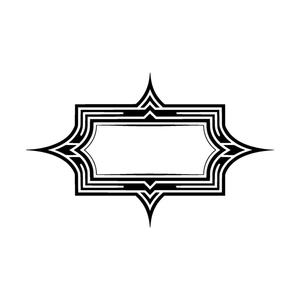 Geometric Deco Border, Elegant Outline, Minimalist - Minimalism vector