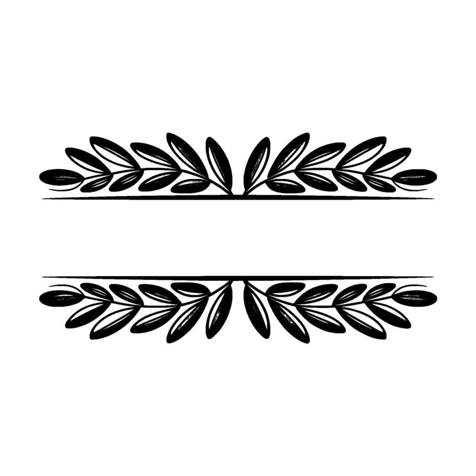 Elegant Olive Branch Border, Vintage Element vector