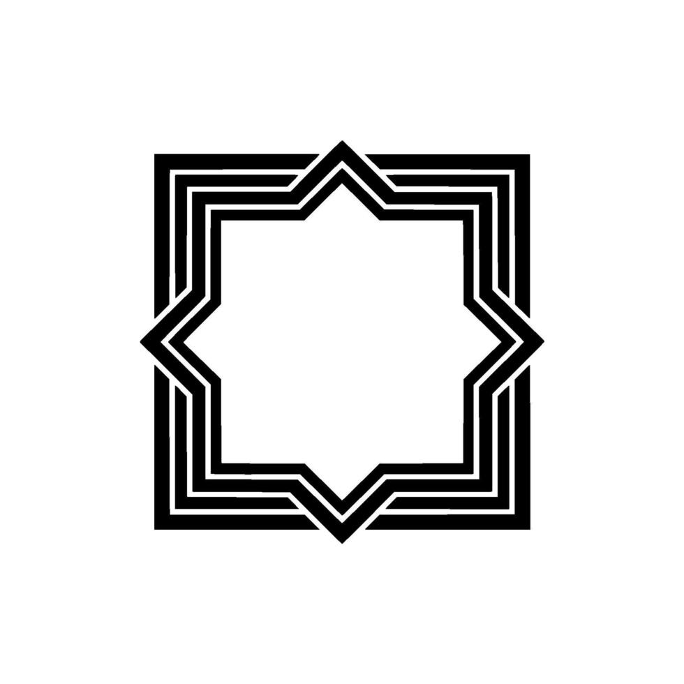 Geometric Star Frame, Minimalist , Modern, Outline vector