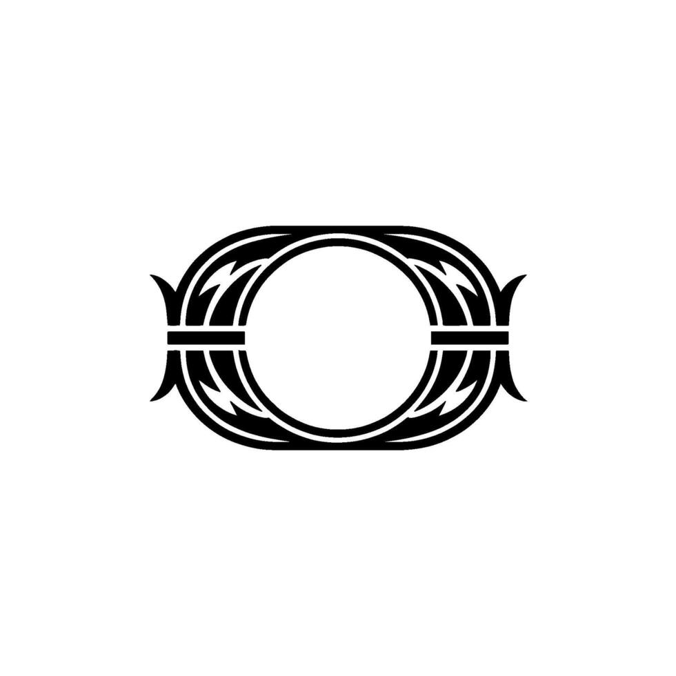 Ornate Letter O Monogram, Vintage Elegance vector