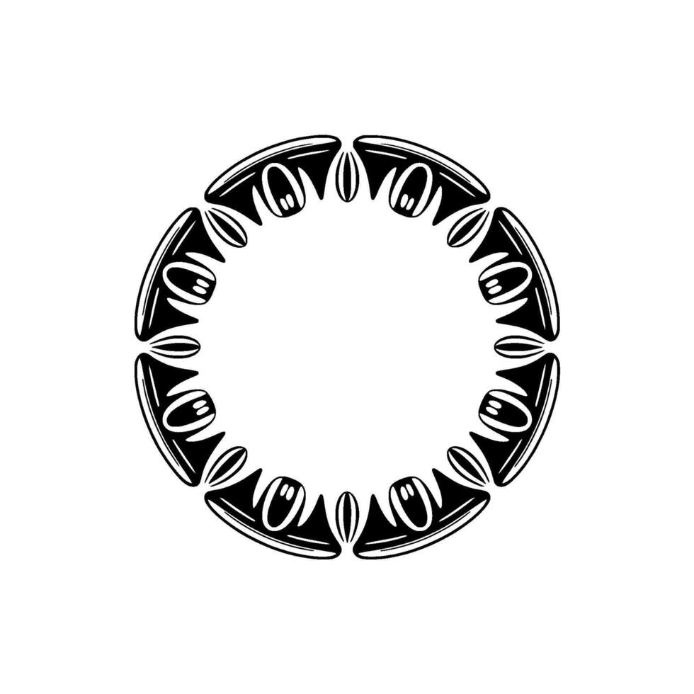 Stylized Tribal Circle, Minimalist , Circular Motif vector