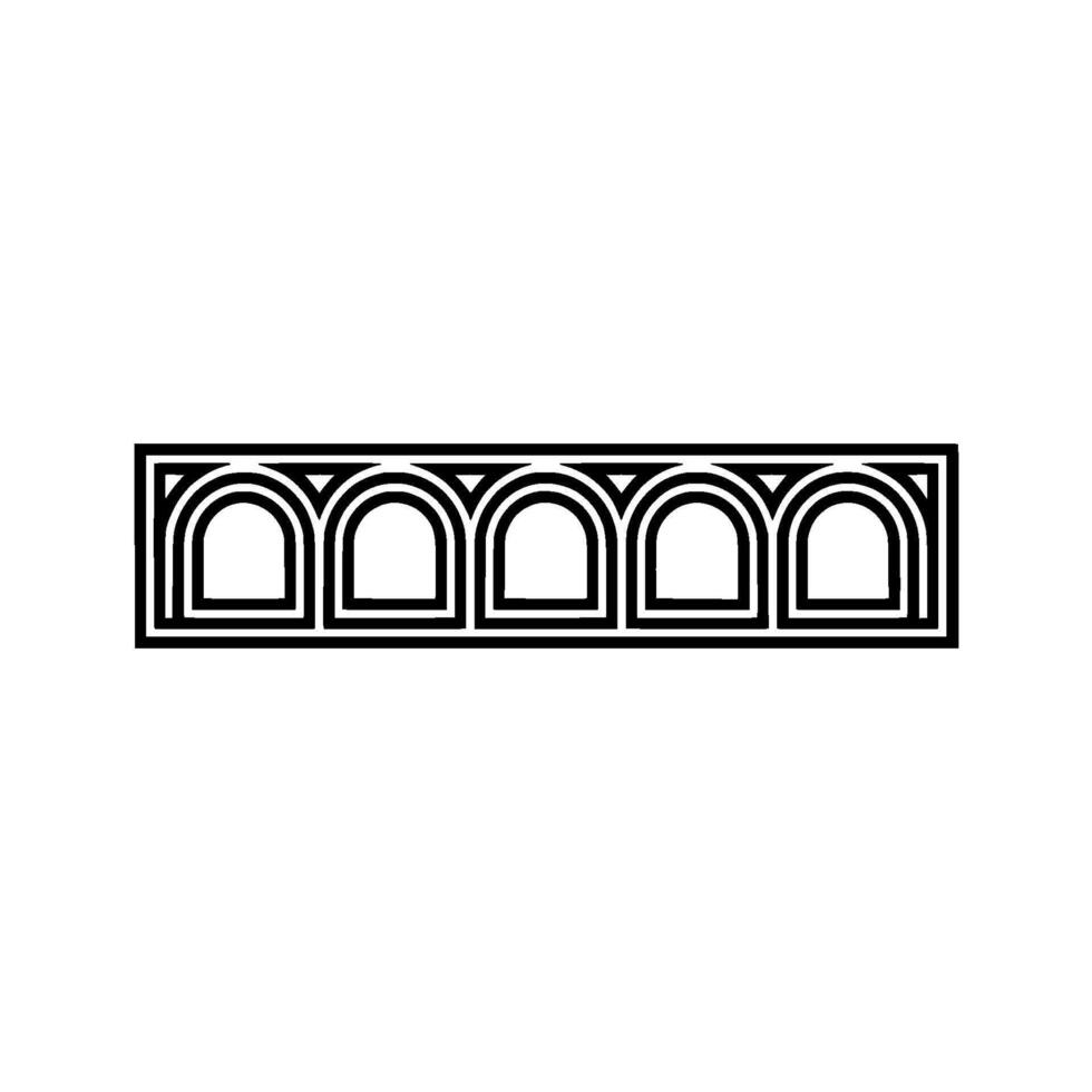 Geometric Arch Motif, Minimalist , Modern Typography vector