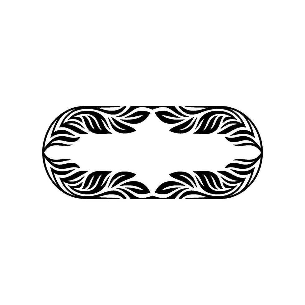 Elegant Oval Ornament, Art Nouveau Inspired Border vector