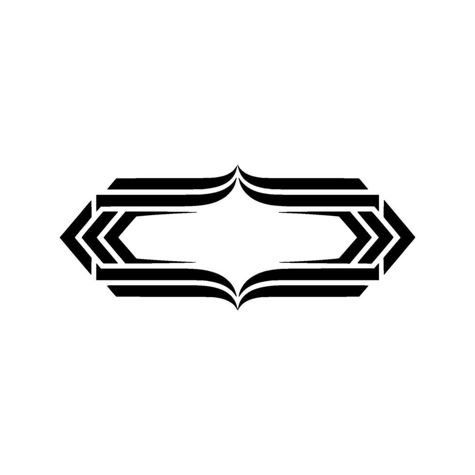 Geometric Arrowhead Ornament, Minimalist vector