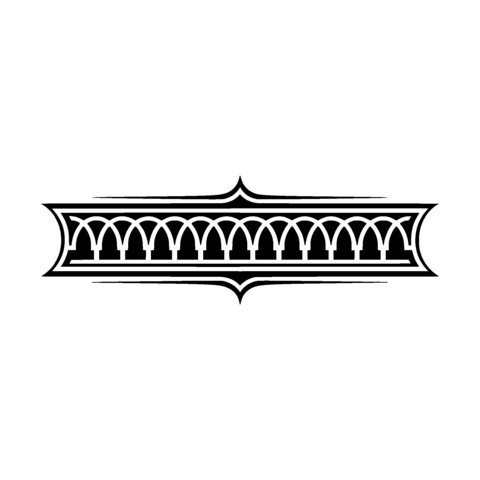 Elegant Arch Decorative Border, Vintage Style vector