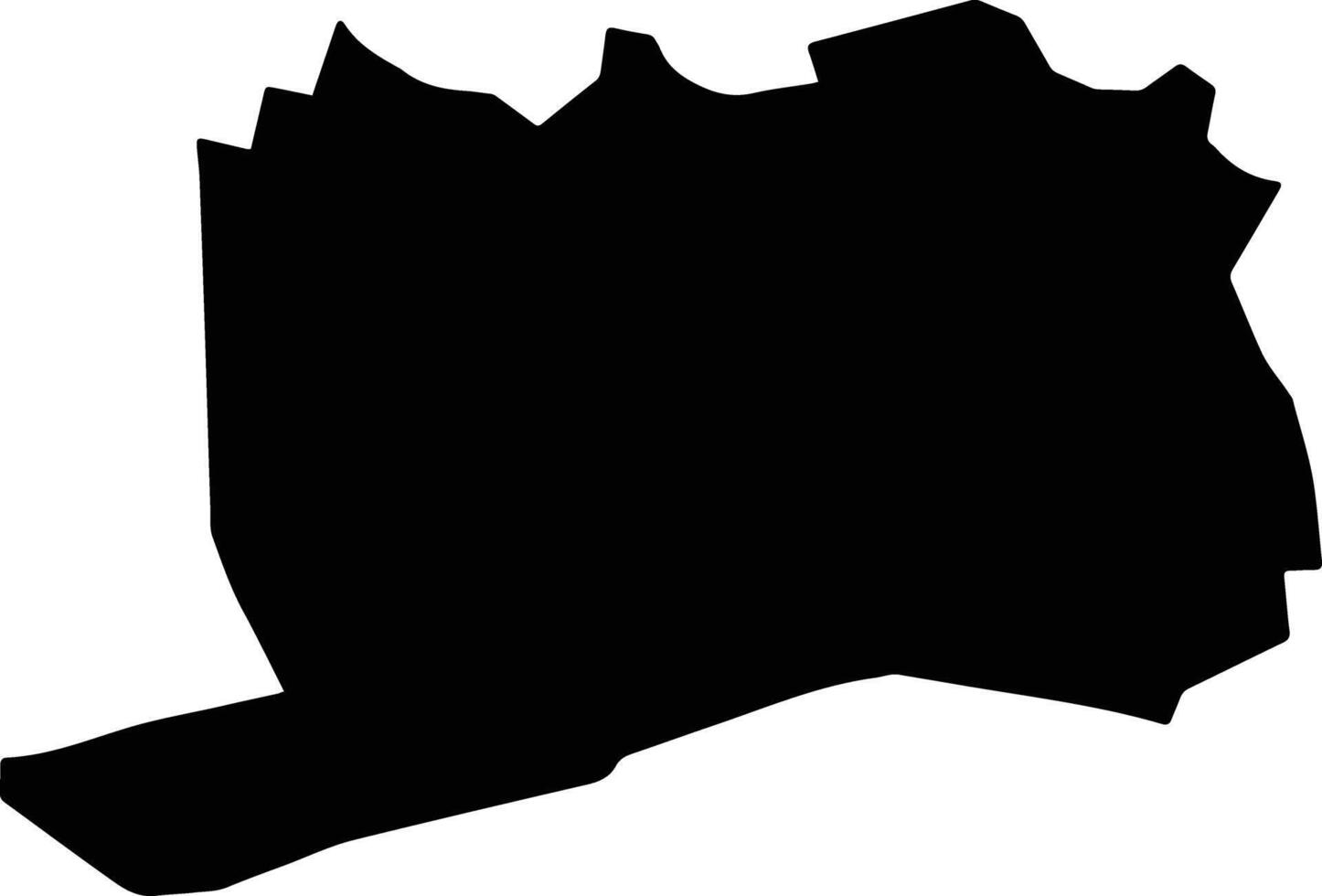 My Tho Vietnam silhouette map vector