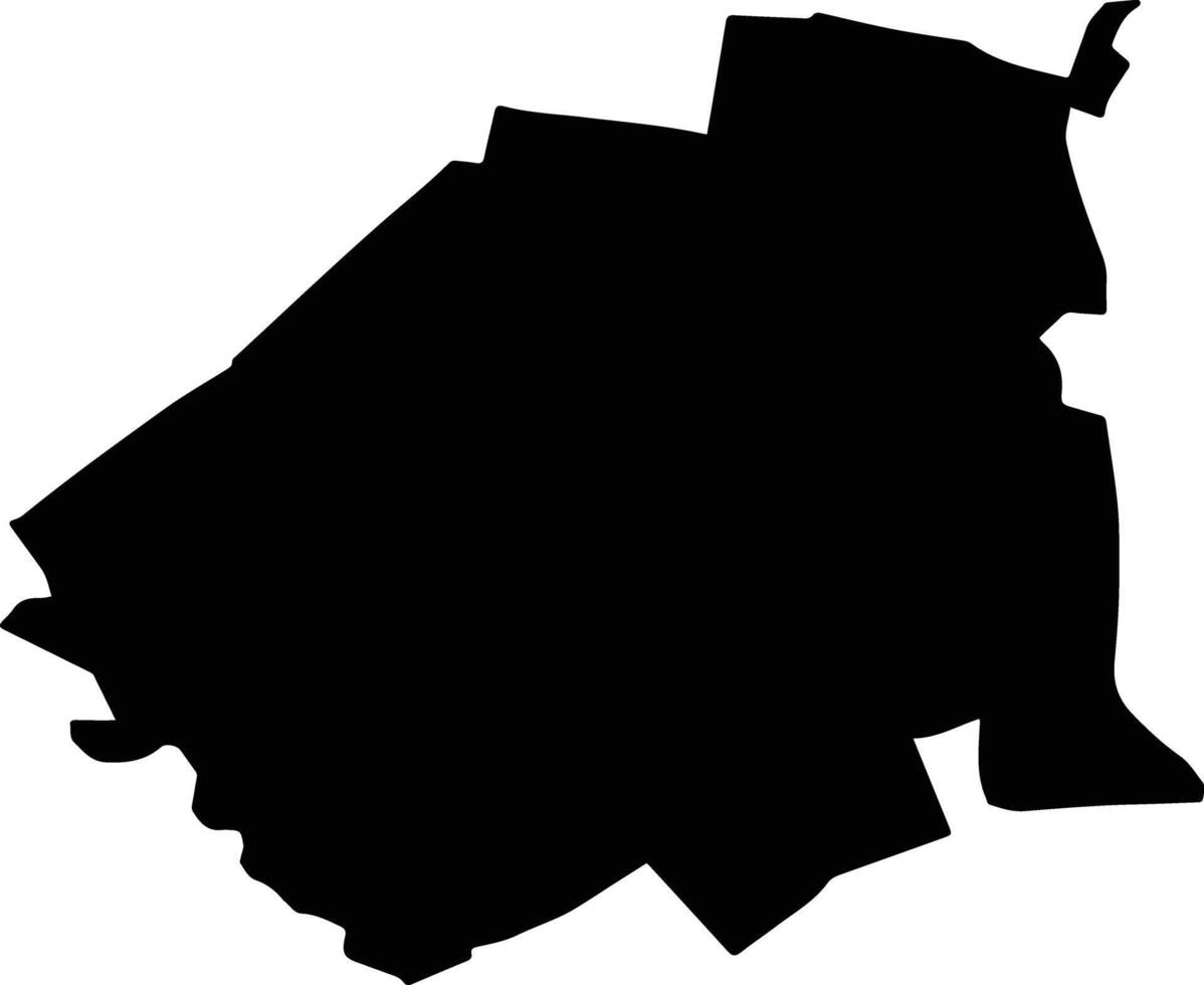 PODOLENI Romania silhouette map vector