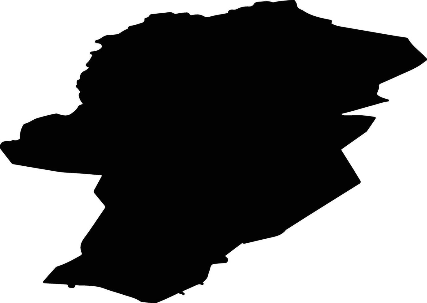 Pohjois Lapin seutukunta Finland silhouette map vector
