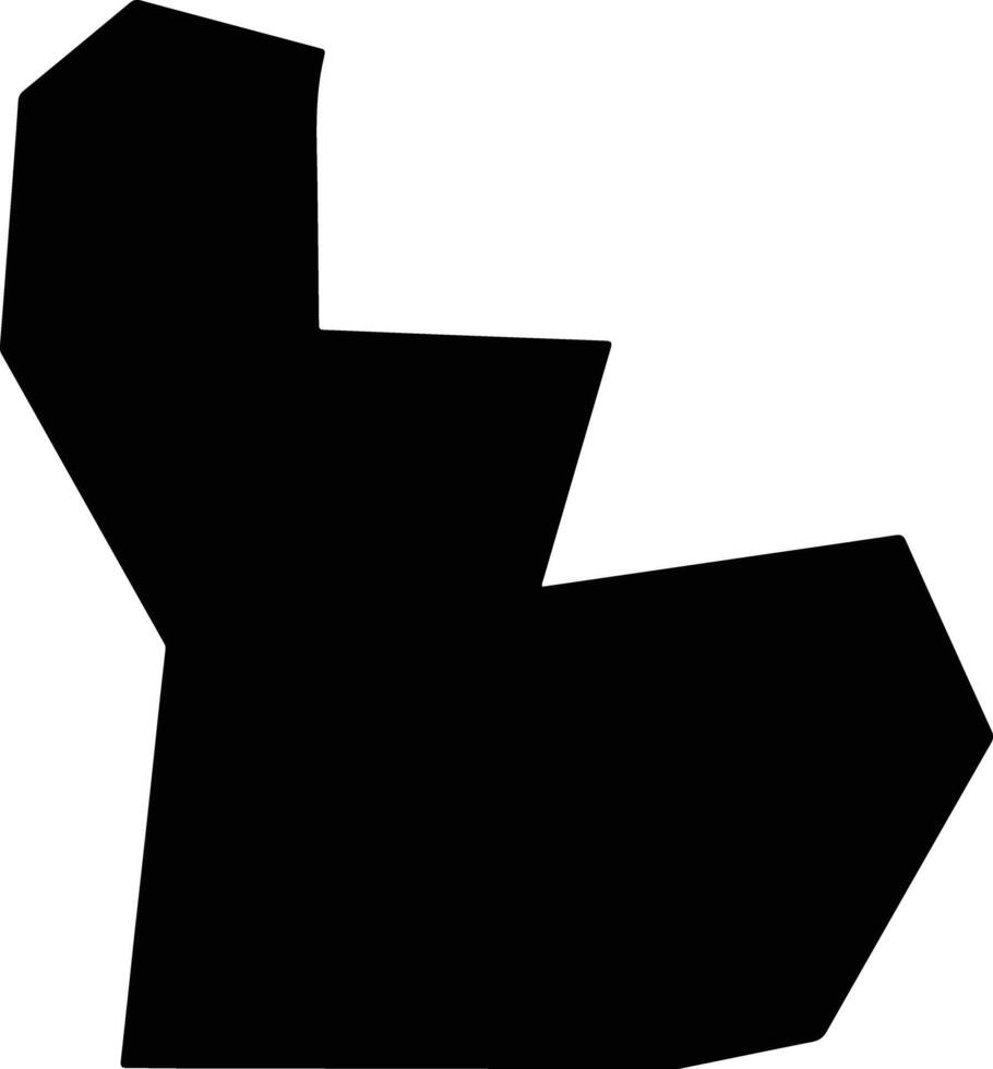 Pointe Coupee United States silhouette map vector
