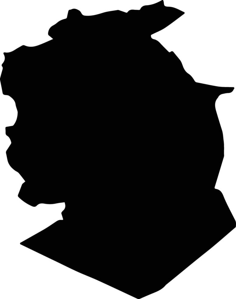 Pokot South Kenya silhouette map vector