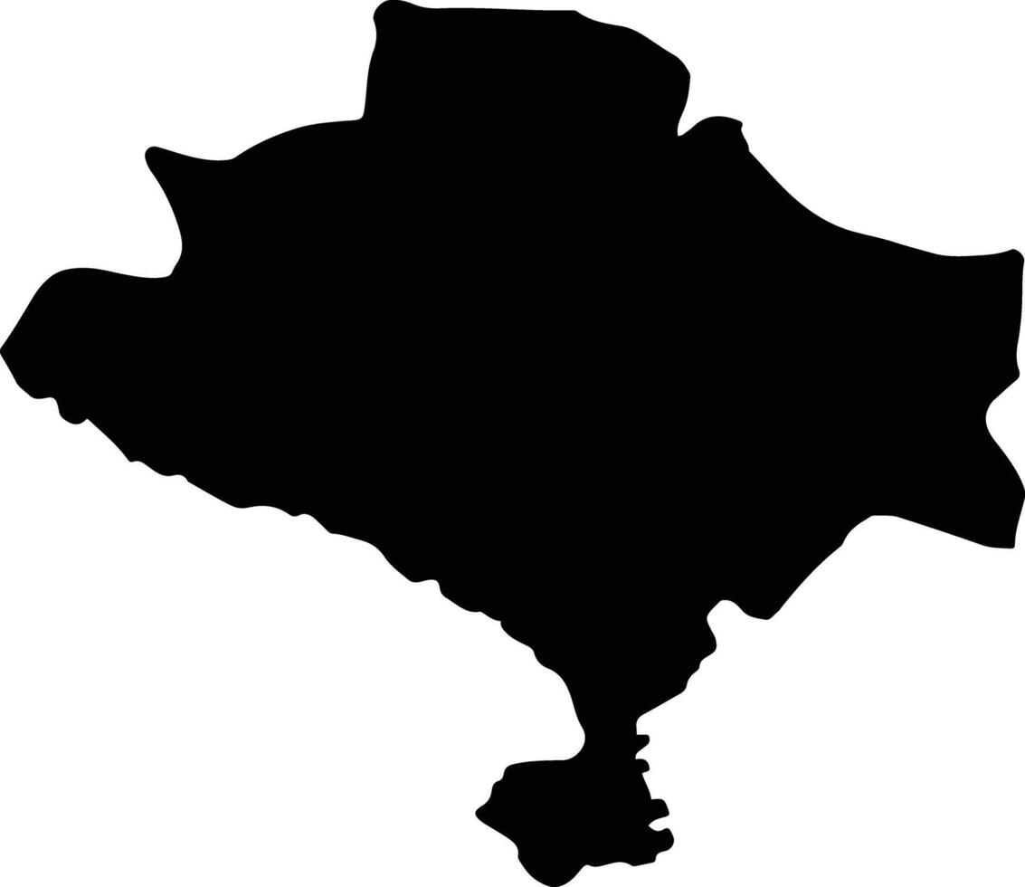 Pol e Dokhtar Iran silhouette map vector