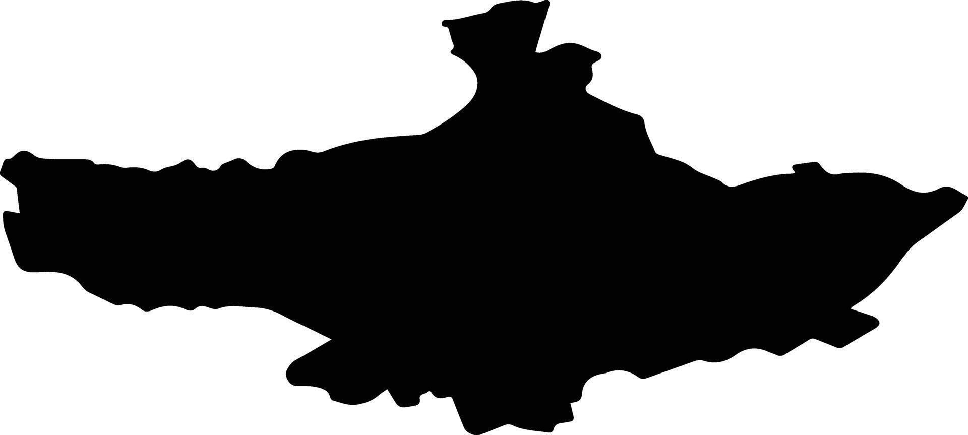 Polessky District Russia silhouette map vector
