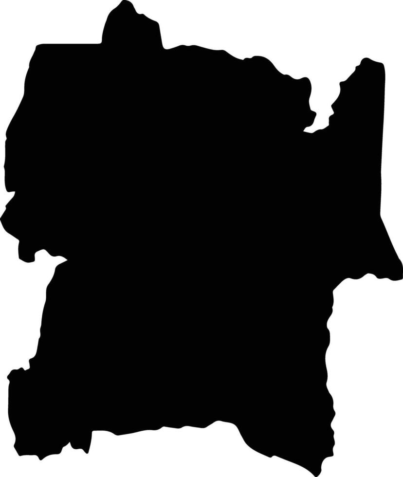 Polonnaruwa District Sri Lanka silhouette map vector