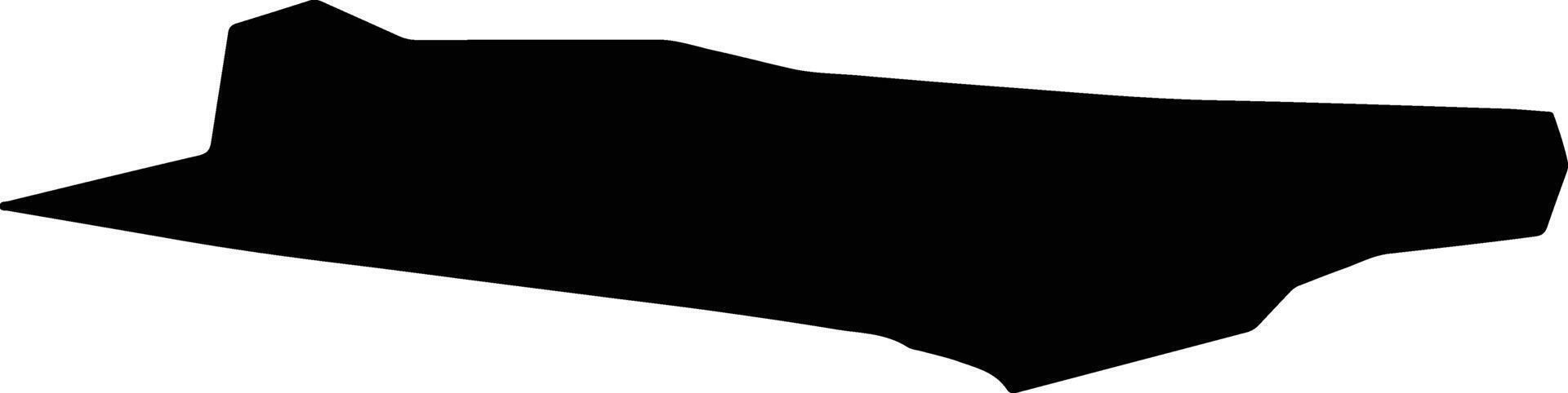 Polyarnye Zori Urban Okrug Russia silhouette map vector