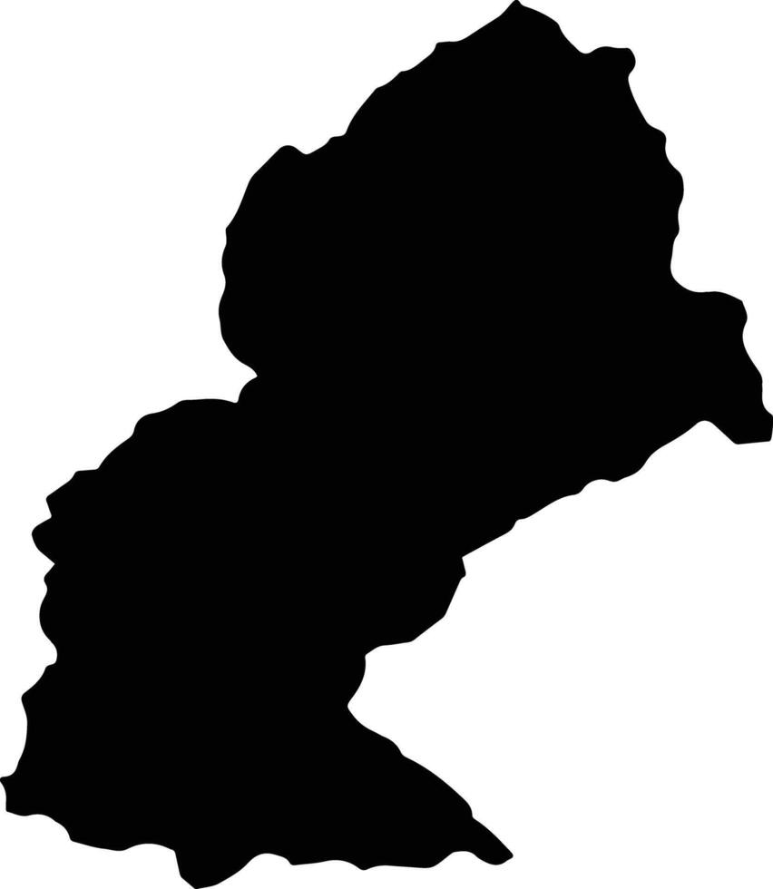 Pomabamba Peru silhouette map vector