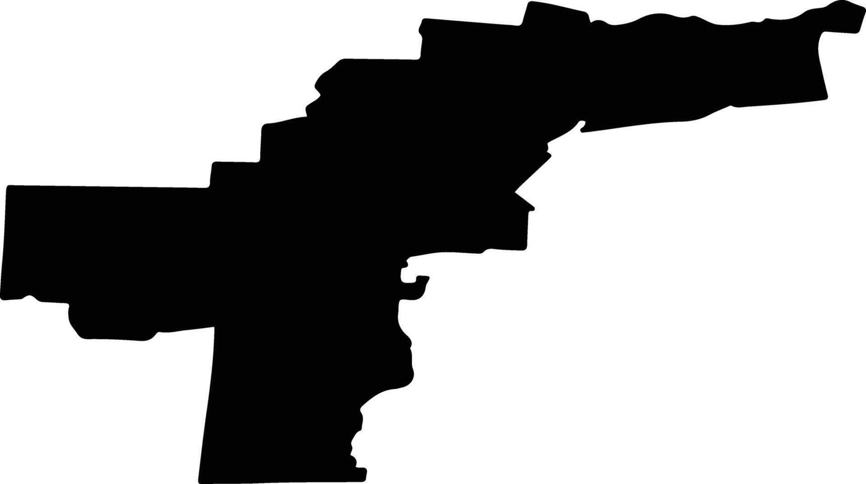 Ponazyrevsky District Russia silhouette map vector