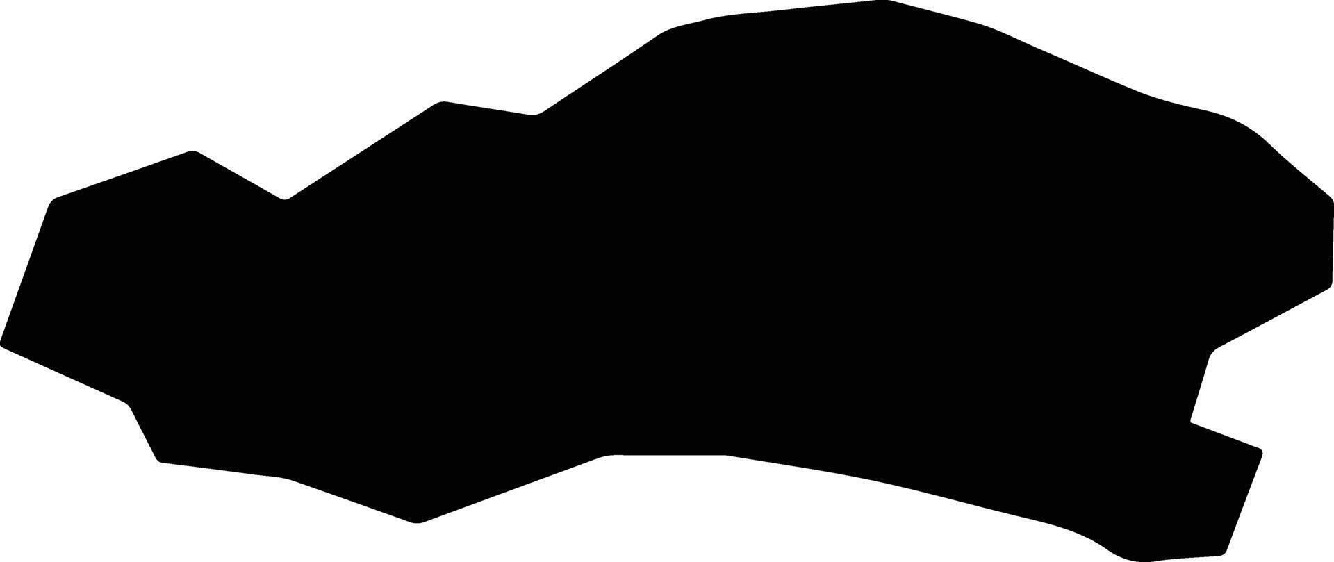 Pongchon North Korea silhouette map vector
