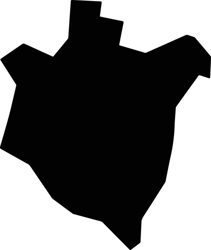 Ponte Nova Brazil silhouette map vector