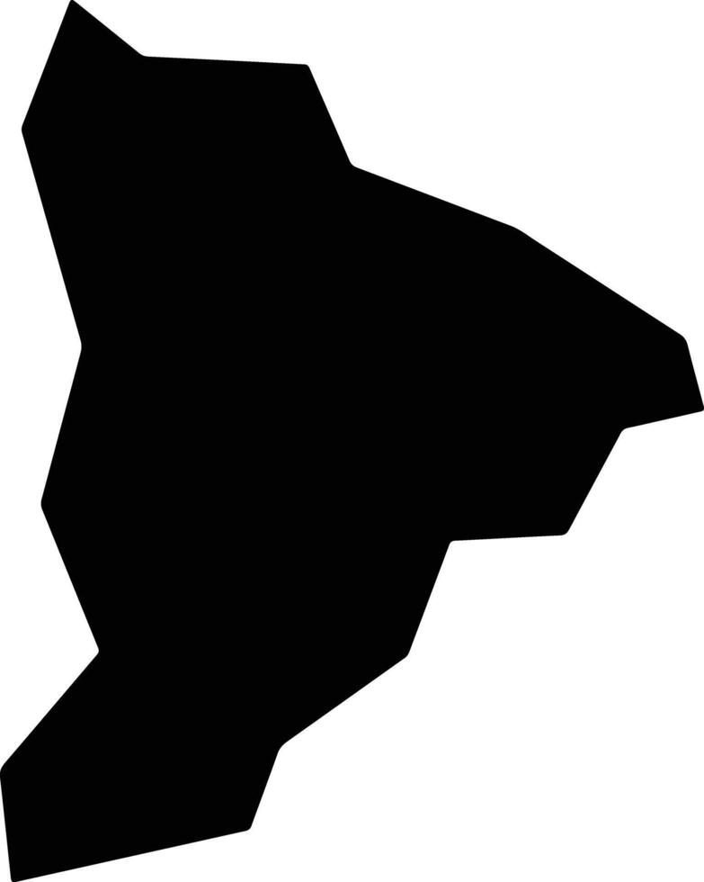 Pontes Gestal Brazil silhouette map vector