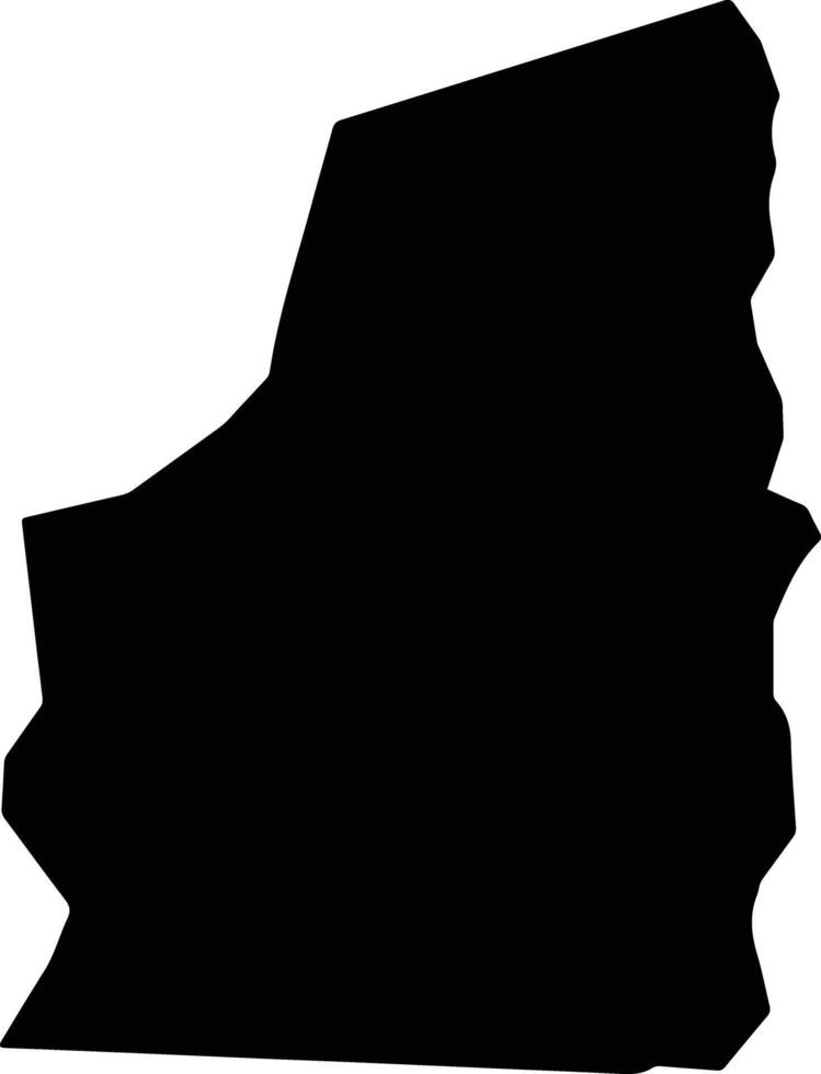 Ponyon Saint Lucia silhouette map vector
