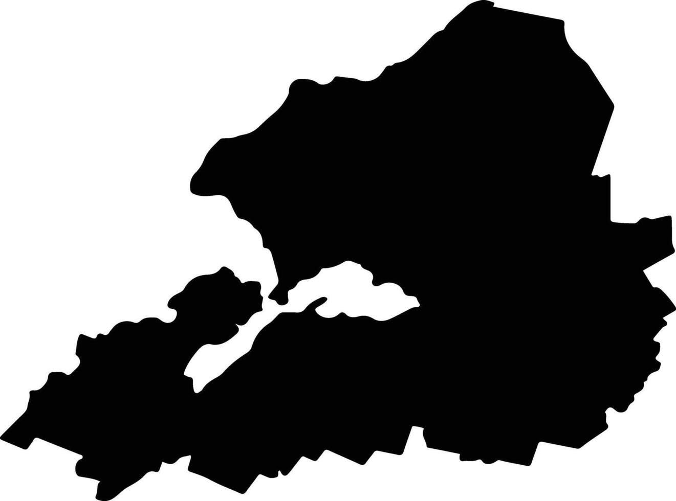 Porirua City New Zealand silhouette map vector