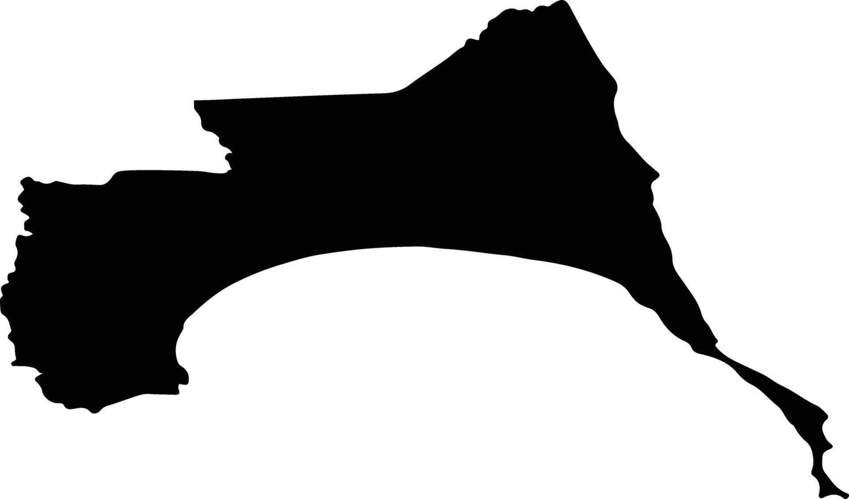 Poronaysky District Russia silhouette map vector