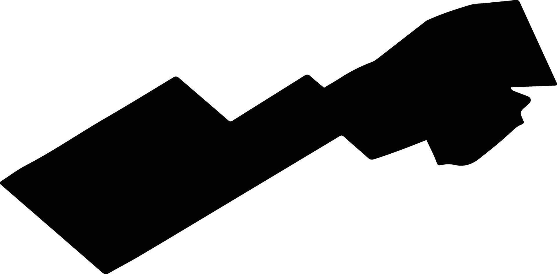 POROSCHIA Romania silhouette map vector