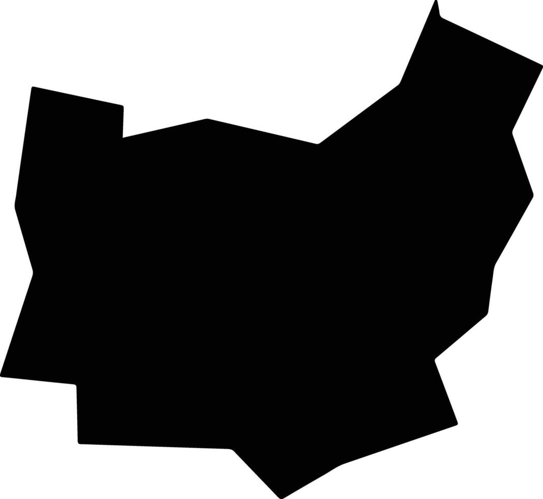 Potiskum Nigeria silhouette map vector